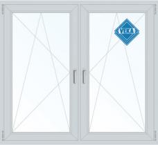 Окно ПВХ VEKA, двустворчатое