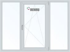 Окно ПВХ Rehau, трехстворчатое